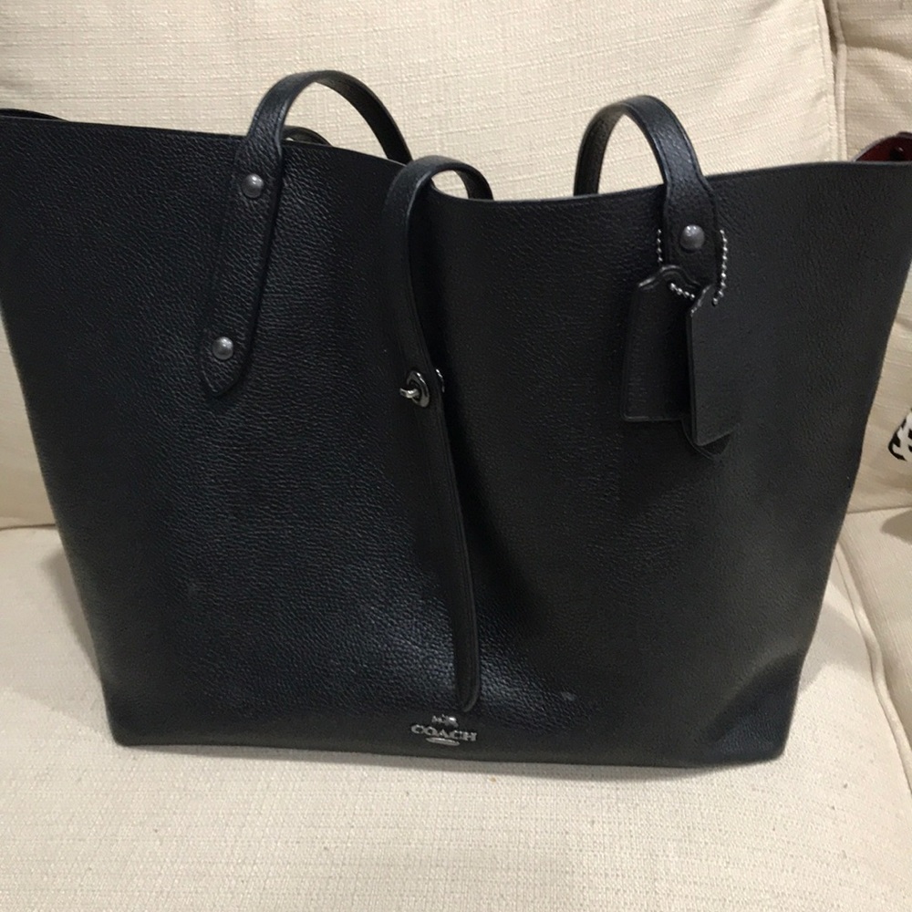 Large black coach purse